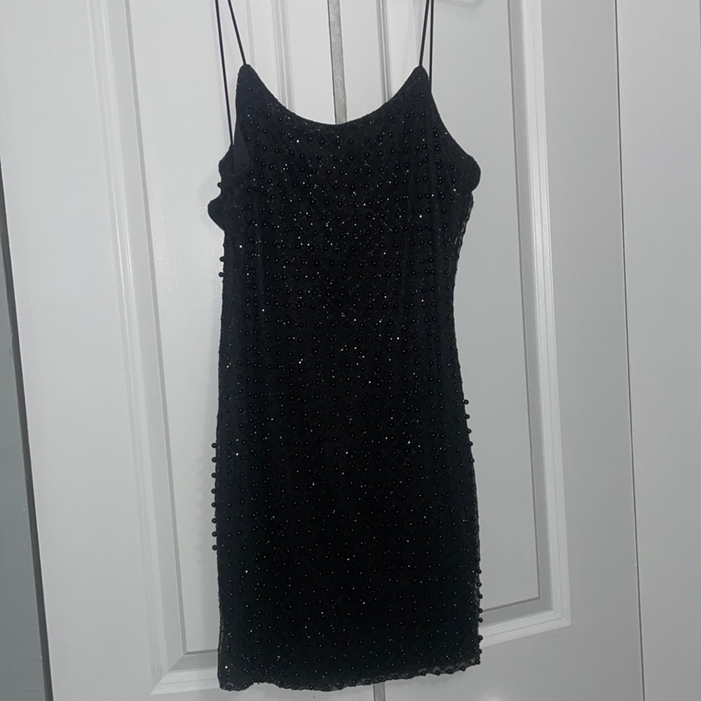 Black mini dress